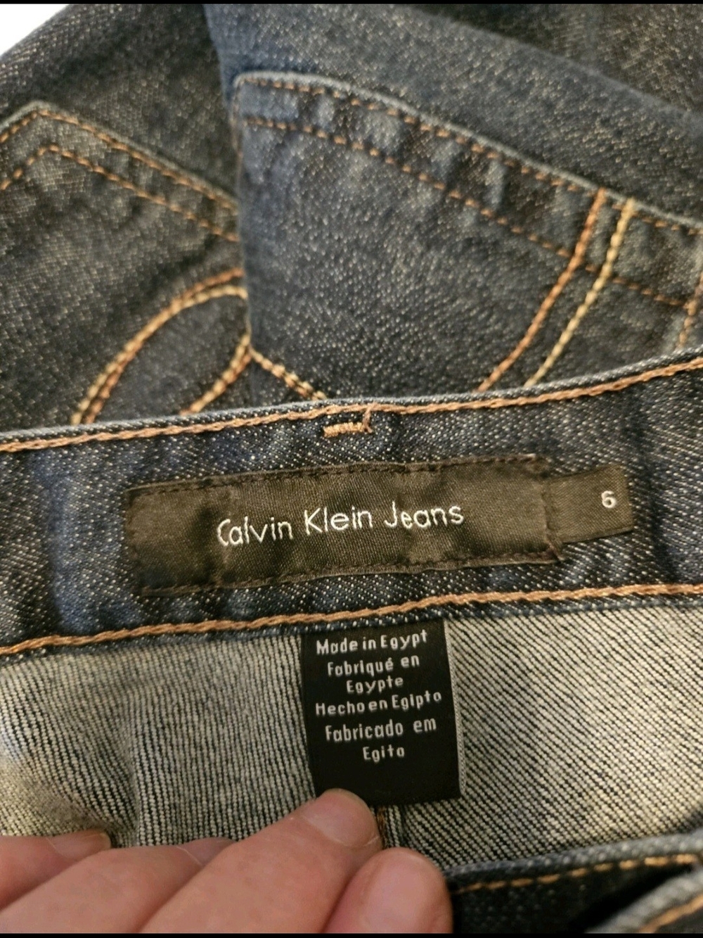 Calvin Klein Dark Indigo Flared Jeans Size 6 - Picture 3 of 8
